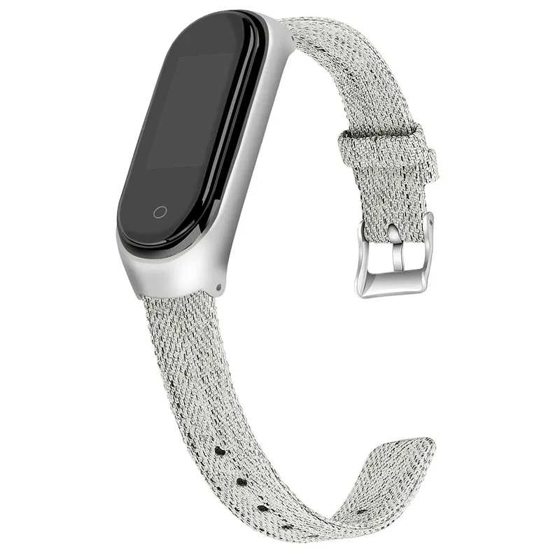 Blue gray Аксессуары для mi band 4, браслет pulseira mi band 4, 3, ремешок для смарт-часов, сменный нейлоновый Браслет Для xiaomi band 4, браслет correa, ремешок - Цвет: Blue gray