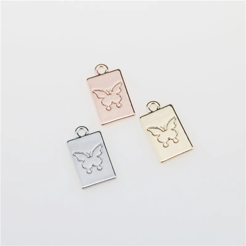 

20pcs 10x15mm New Arrival Butterfly Zinc alloy Jewelry DIY Charms Pendant Necklace,Eearrings,Bracelets 3 Colors