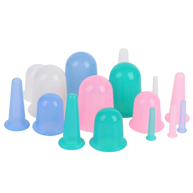 

4 шт./компл. Силиконовая Вакуумная присоска чашка антицеллюлитный массаж терапия при помощи присосок тела боли роликовый ручной присоски