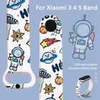 Силиконовый ремешок для Xiaomi Mi Band 5 band 6, прозрачный мультяшный сменный Браслет для xiaomi mi band 5 Mi Band 4 6