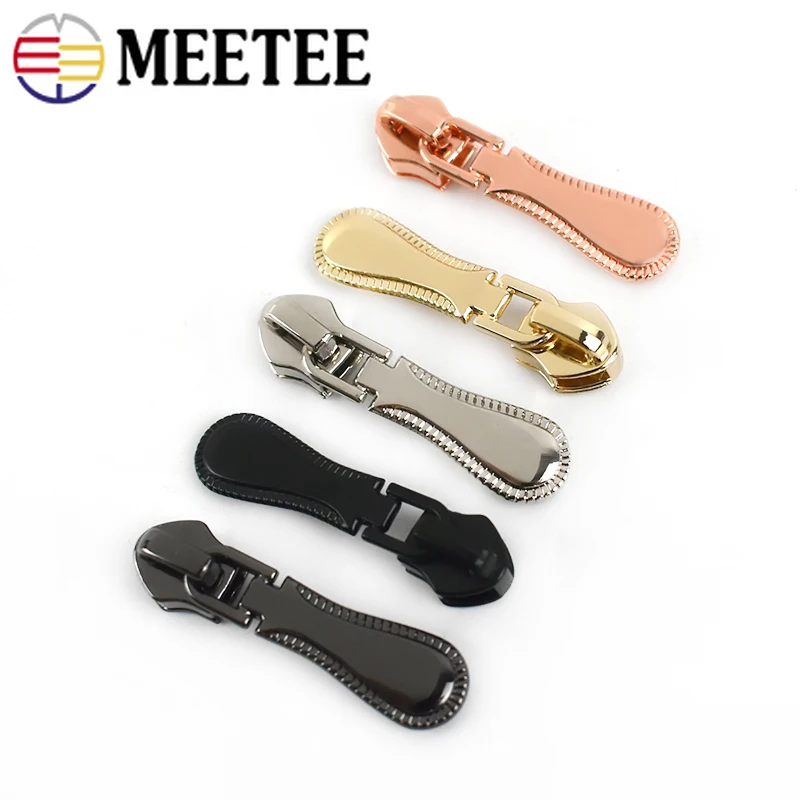 

Meetee 3# 5# 20pcs Metal Zipper Sliders for Nylon Zippers Bag Garment Zip Heads Pulls Repair Kits Diy Hardware Accessories ZT187