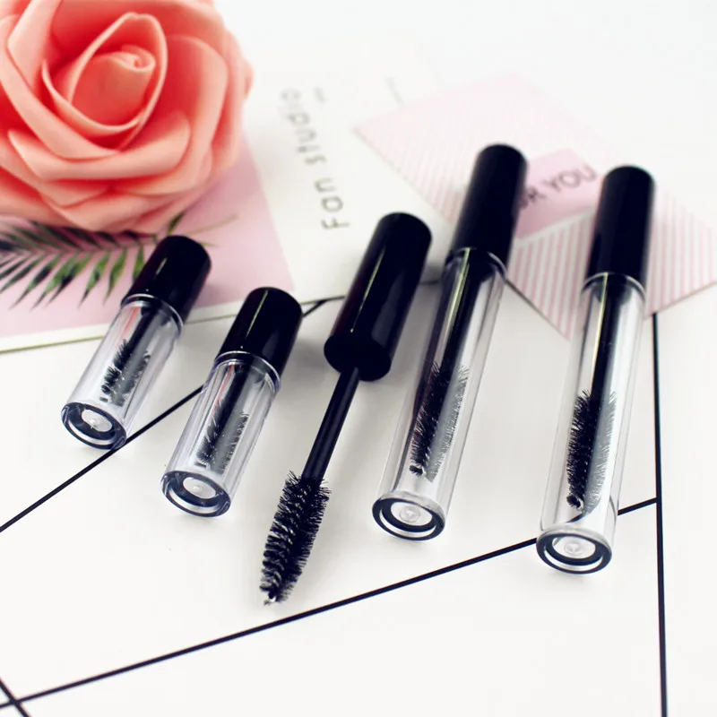 8pcs/Pack 0.8ml/3ml Empty Mascara Tube Eyelash Cream Vial/Liquid Bottle Sample Cosmetic Container with Leakproof Inner Black Cap | Красота и
