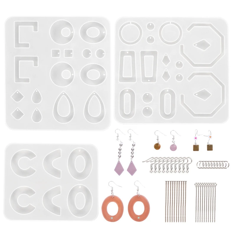 

1 Set Crystal Epoxy Resin Mold Geometric Irregular Earrings Pendant Casting Mould Handmade DIY Craft Jewelry Making Tool