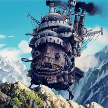 Howl's Moving Castle 3D Puzzles Paper Model Kits Assemble Jigsaw Adult Kids Gifts Toys Educational Handmade Cartoon Collection