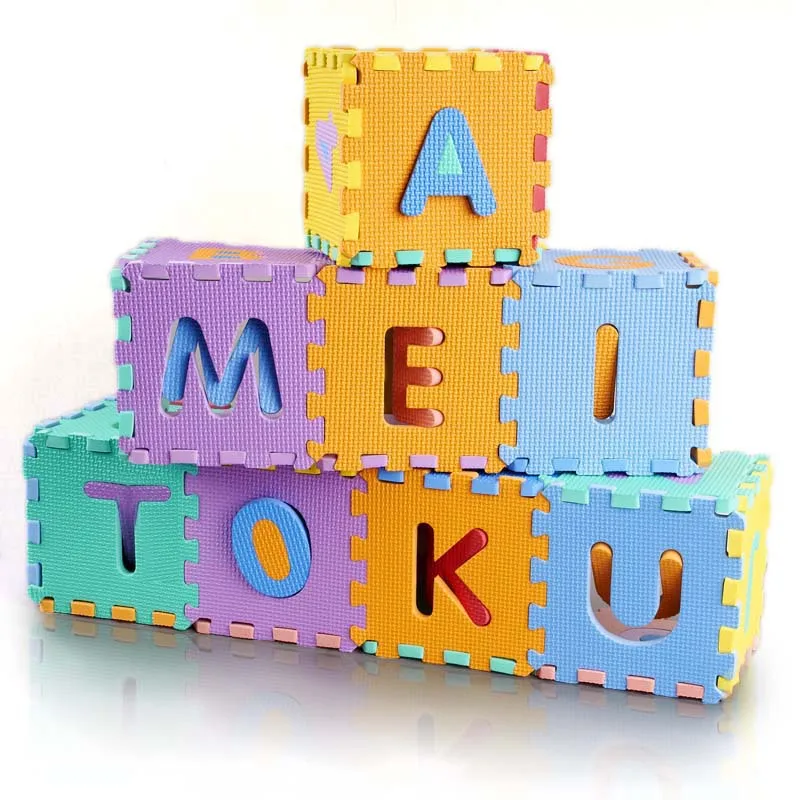 

Baby Climbing Pad Digital English 15*15cm 36pcs Kid`s Floor Game EVA Soft SecurityParent-child Souptoys Educational toy .