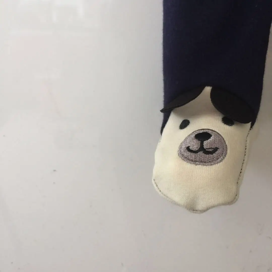 Весна осень милый рисунок медведя для мальчика Детские хлопковые леггинсы с