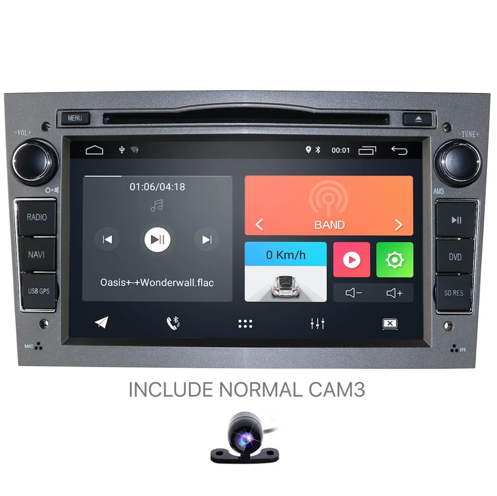 Android 9,0 4 ядерный ips экран DSP 2 DIN Автомобильный gps для opel Vauxhall Astra H G J Vectra Antara Zafira Corsa dvd-плеер - Цвет: Gray Add Cam3