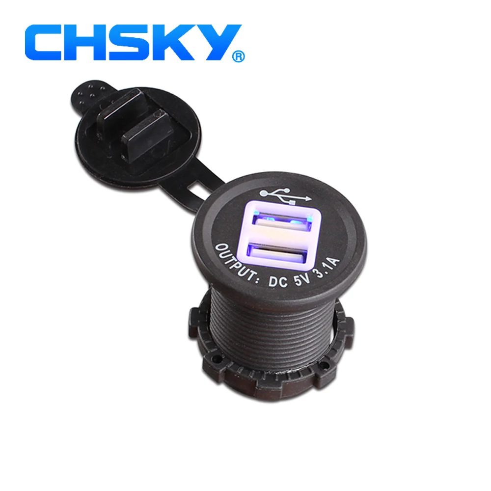 CHSKY 5В 3.1A адаптер для автомобильного прикуривателя переходник зажигалки USB