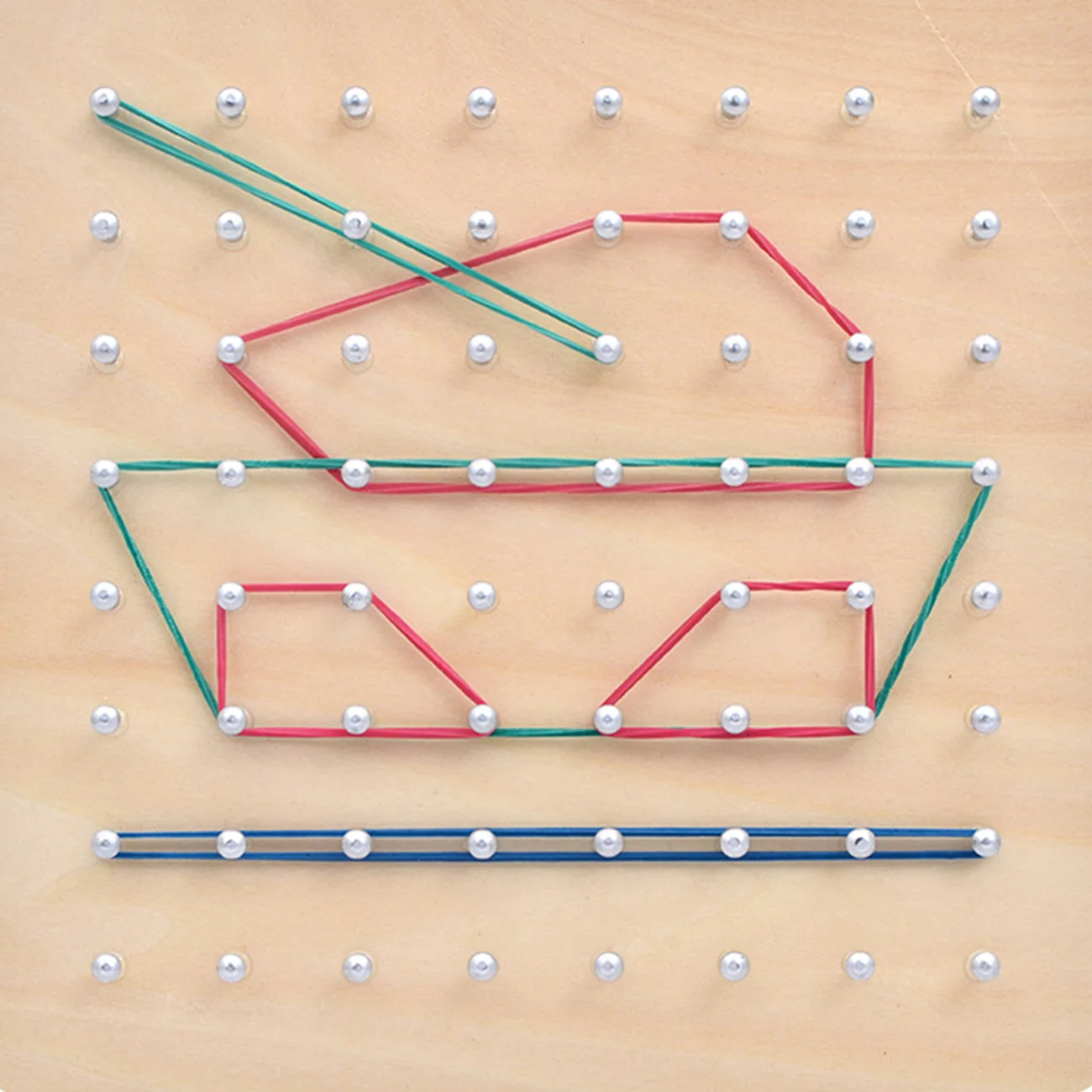 

Wooden Montessori Toys Mathematical Geoboard for Toddlers Manipulative Material Array Block Board Graphical Educational