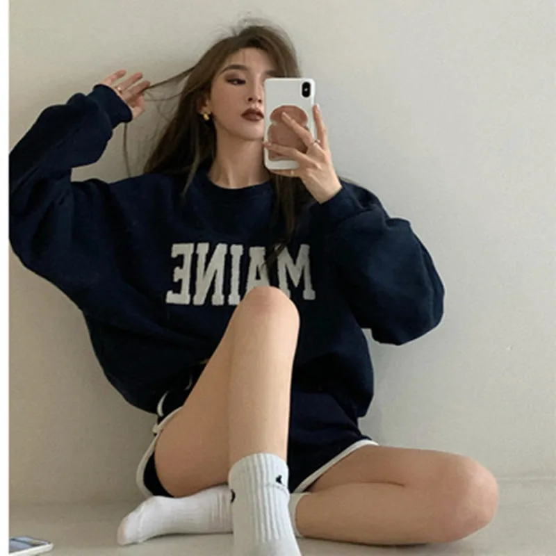 

Women's Autumn New 2021 Loose Casual Round Neck Pullover Sweater
