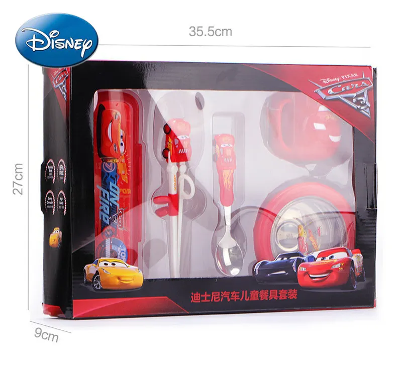 

Disney Frozen Aisha Princess Children's Cutlery Training Chopsticks Spoon Box Portable Insulation Stainless Steel Bowl Milk