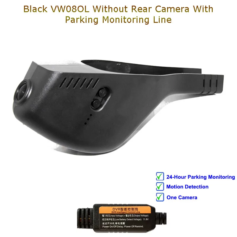 Blcak One Cam Line Jabriel 1080P Автомобильная камера Скрытая Wifi Даш-камера 24 часа Автомобильный видеорегистратор для vw Passat b7 b8 Volkswagen golf 6 7 Sportsvan CC tiguan tharu - Название цвета: Blcak One Cam Line
