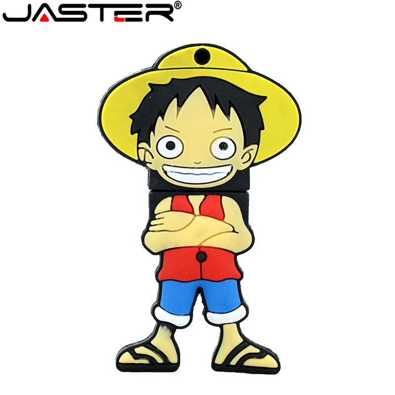 JASTER one piece 64 Гб USB флеш-накопитель 4 ГБ USB 2,0 Мультфильм Луффи U диск 16 Гб флэш-накопитель 32 Гб Флешка 8 Гб 128 ГБ USB карта памяти