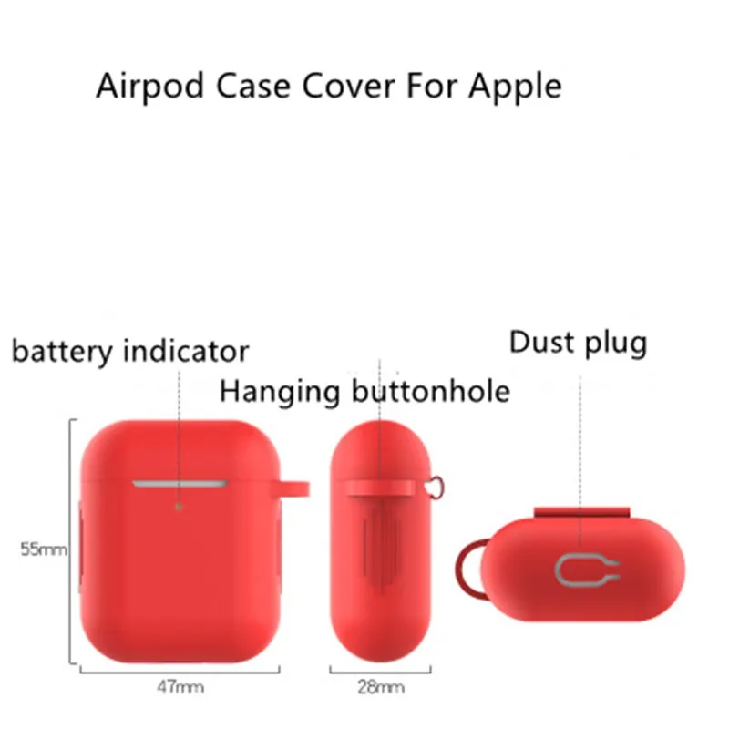 

Case Cover For Airpods 1/2 universal hanger cover Soft Silicone Case For Airpods wireless headsets Charger Case