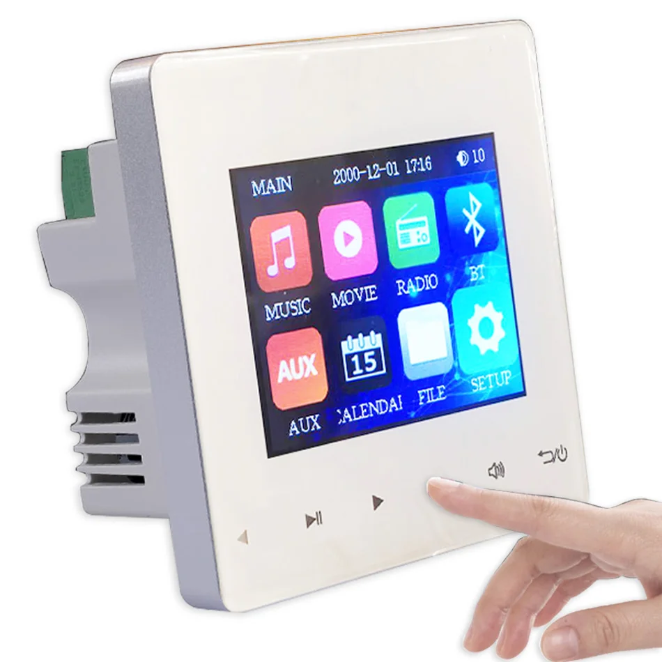 Настенный мини усилитель звука с Bluetooth FM радио Hi Fi стерео Домашнее аудио 25 Вт