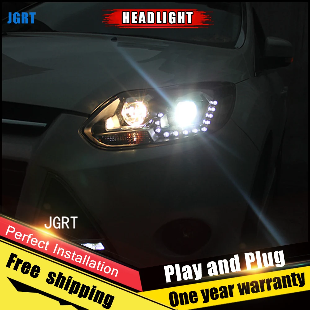 2 шт. светодиодный льные светодиодные фары для Ford focus 2012-2014 | Автомобили и