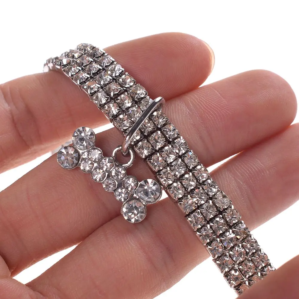 Собачий ошейник с кристаллами алмаза Щенок Pet блестящая Полный Стразы ожерелье