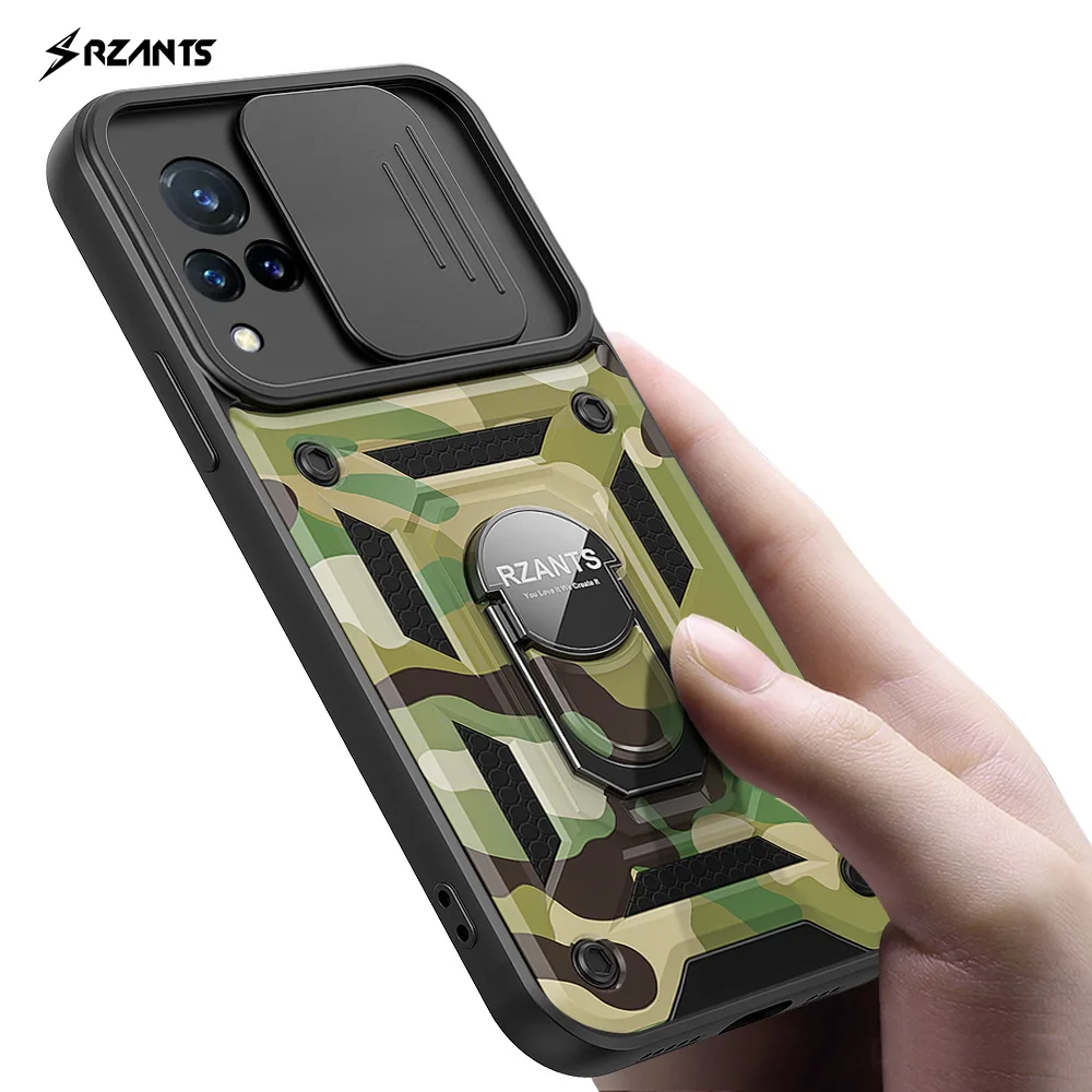 

Rzants For VIVO V21 V21E 4G Case [Jungle tank] Military Camouflage Shockproof Ring Holder Hard Casing Lens Protection Man Cover