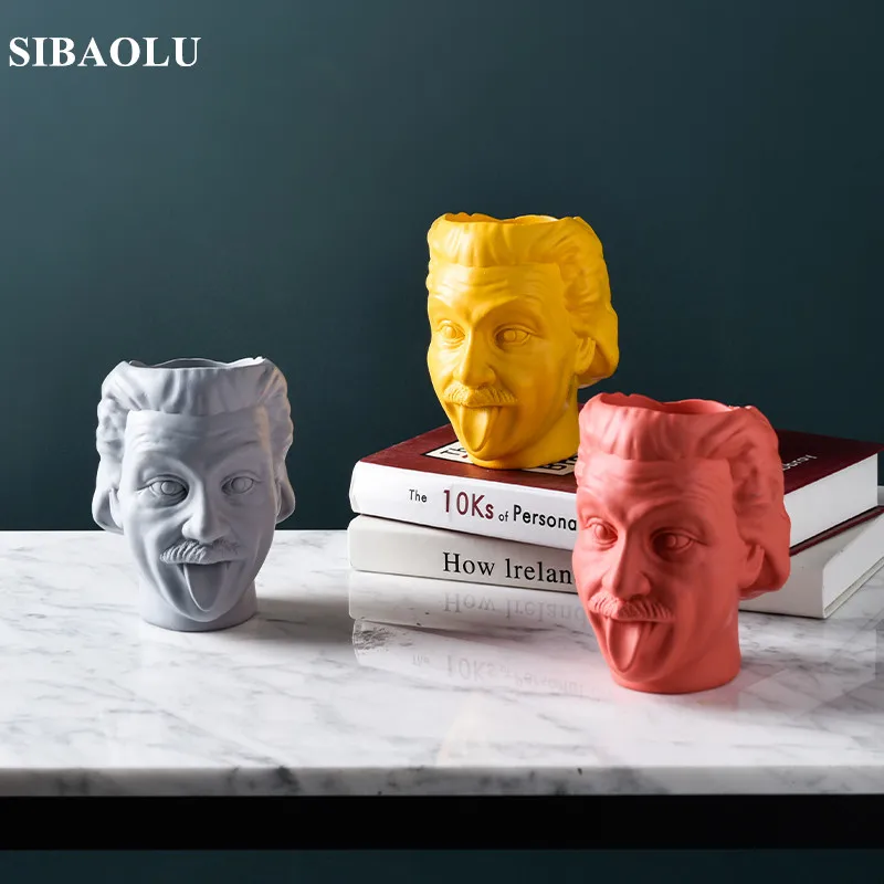 Скандинавская забавная полимерная ваза Эйнштейна индивидуальная для цветов