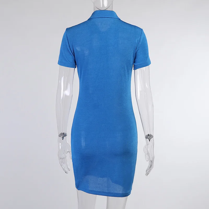 Платье женское Облегающее с отложным воротником повседневное базовое