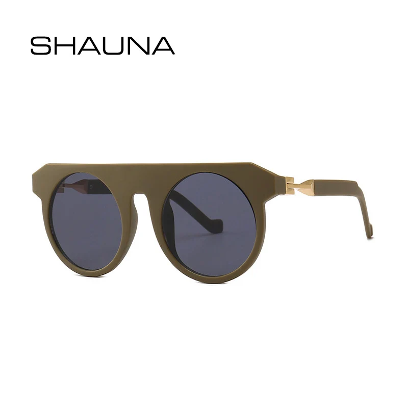 Мужские и женские матовые очки SHAUNA круглые брендовые дизайнерские