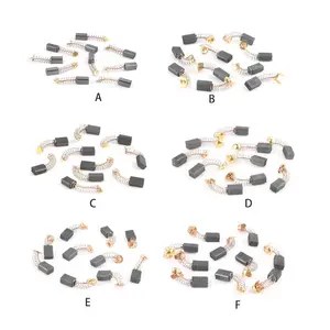 10 шт. Мощность инструмент угольные щетки электрического молотка угловая шлифовальная машина графитная электрощётка Замена различных Размеры