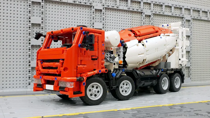 

2021 NEW Technology building block moc-46913 concrete mixer trailer dump truck hand assembled toy model boy birthday gift