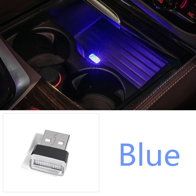 Автомобильный Стайлинг подстаканник коробка для хранения USB декоративная лампа