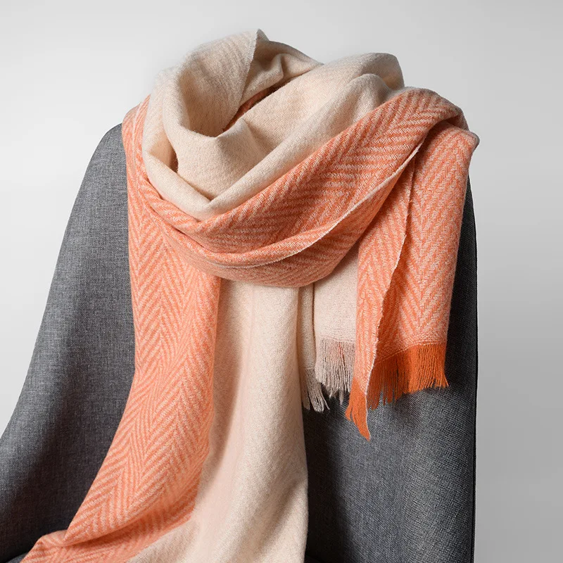 

Classic Patchwork Blanket Tassel Cape Warm Winter Pashmina Faux Cashmere Scarf Women Shawl Brown Bandana Fashion Scarves