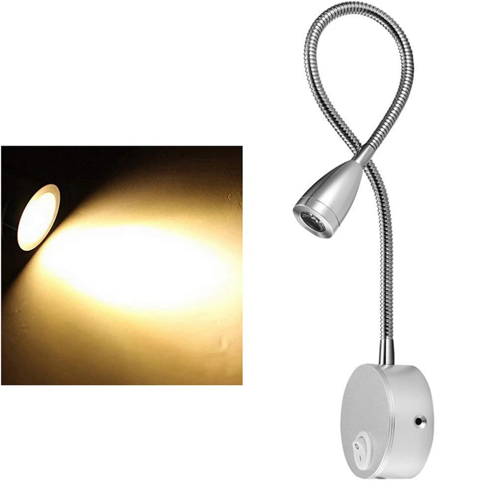 

Светодиодный настенный светильник Gooseneck, бра, светильник с гибкой вилкой, проводные светильники для чтения, светильник s для книг в кровати, ...