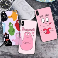 cute cartoon barbapapa phone case for iphone 13 12 11 mini pro xs max 8 7 6 6s plus x 5s se 2020 xr