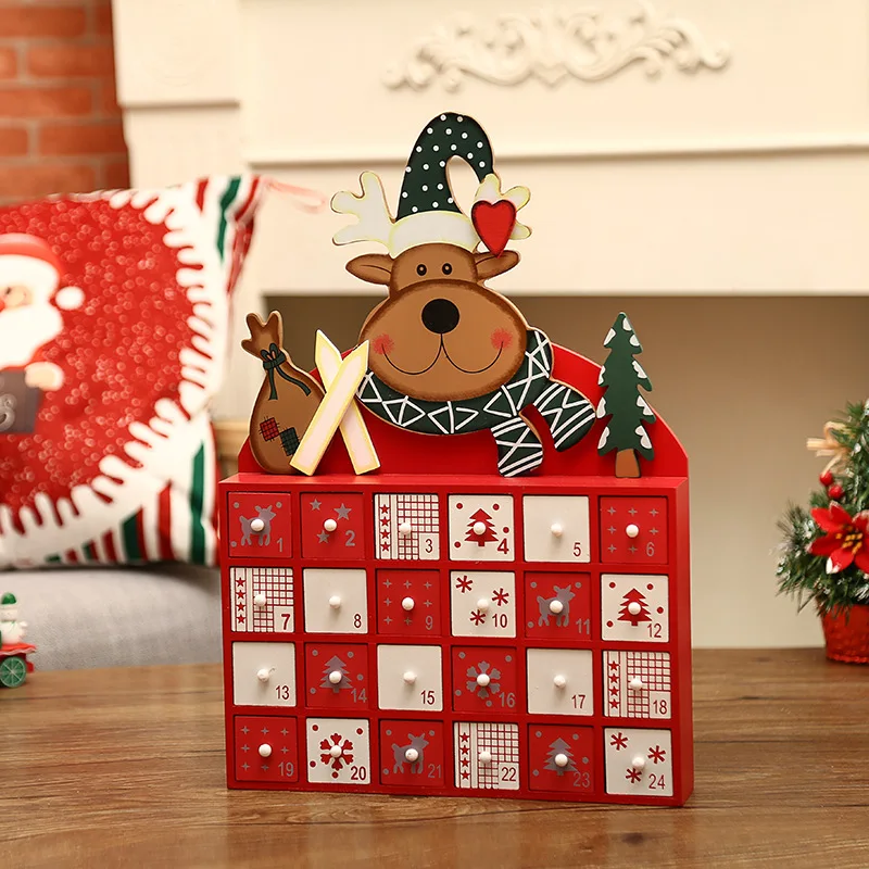 

Countdown to Christmas Wooden Advent Calendar Christmas Countdown Ornaments Decoration HUG-Deals