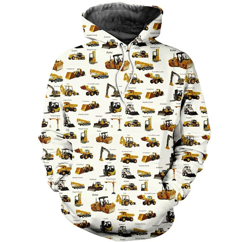 

Hip-hop Style Sweatshirt Heavy Equipment 3D Full Printed Fashion Unisex Hoodie Personalized Casual Zip Jacket