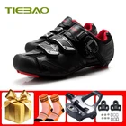 TIEBAO Спортивная дорожная обувь для велоспорта, мужские сверхсветильник велосипедные туфли, велосипедные туфли с педалями, обувь на плоской подошве для дорожного велосипеда
