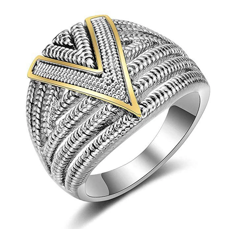

Luxury Women V Ring Trend Party Cocktail Jewelry Gift