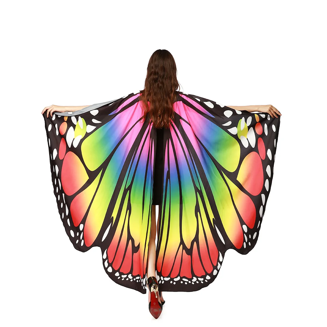 

Rainbow Butterfly Wings For Women Belly Dance Fashion Big Butterfly Props Stage Performance Rave Festival Big Wings