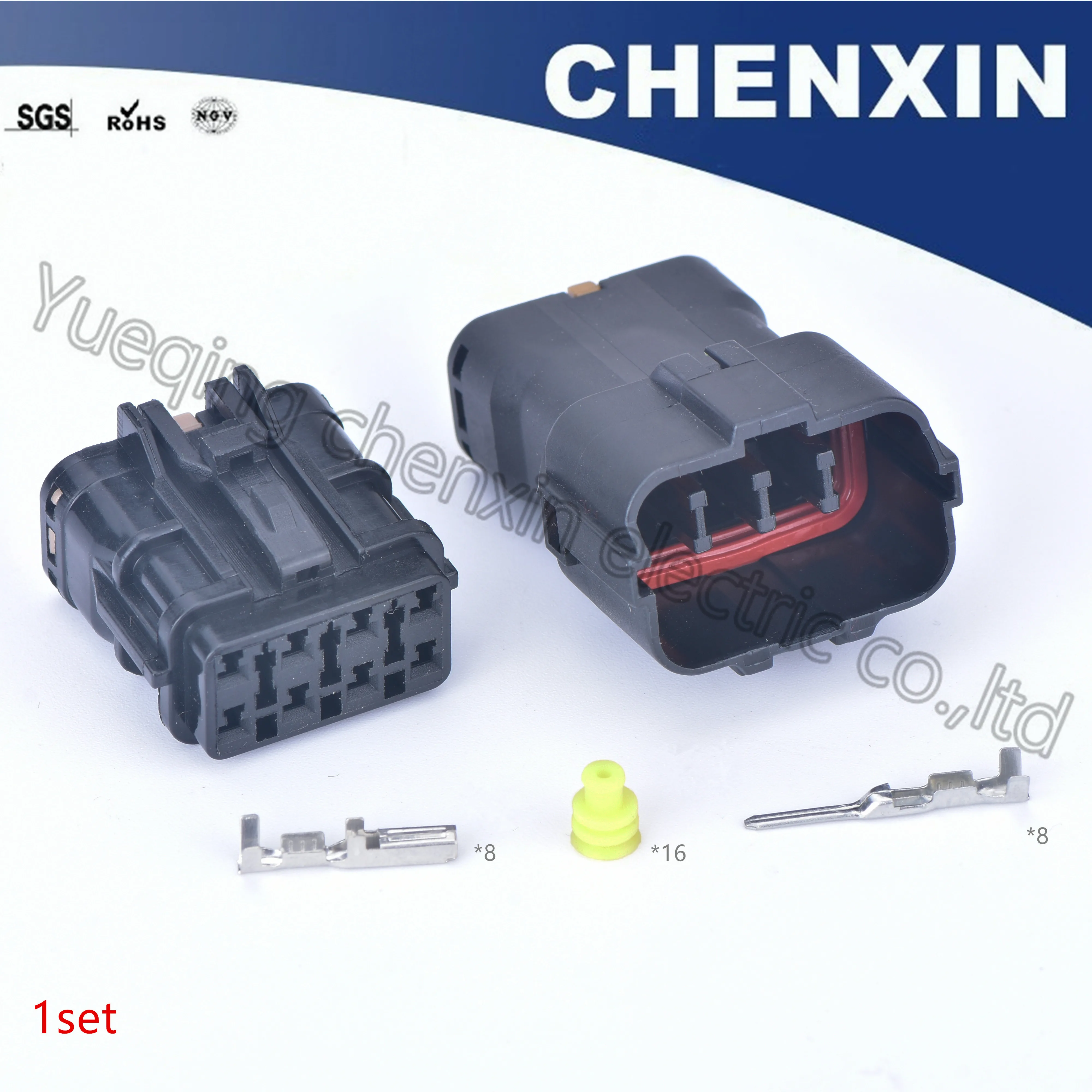 

Black 8 pin car waterproof auto connector plug 1.8 female male electrical wiring harness connector 7123-7484-40 7222-7484-40