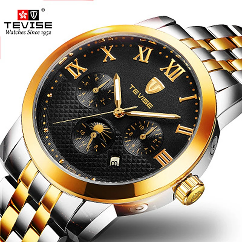 Tevise роскошный бренд модные повседневные Автоматические Мужские механические