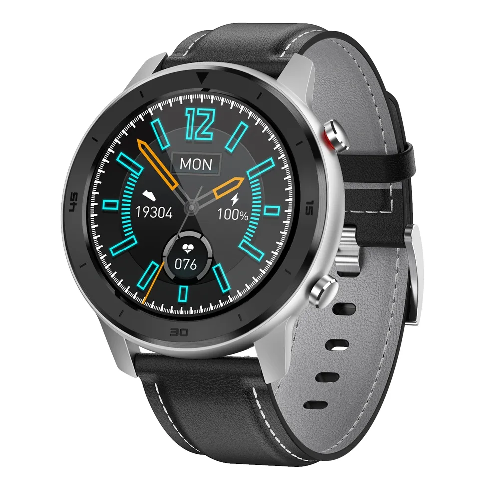 Silver Gray leather Трекер активности Smartwatch ip68 Водонепроницаемый пульсометр кровяное давление монитор сна DT78 спортивные Смарт-часы PK huawei часы GT 2 - Цвет: Silver Gray leather