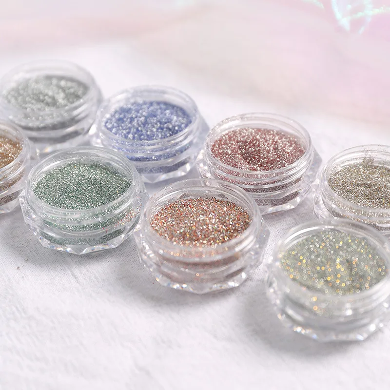 

Nail Decoration Diamond Powder Nail Art DIY Glitter Glitter Glitter Colorful Diamond Powder Nail Sticker Designer 3d charms