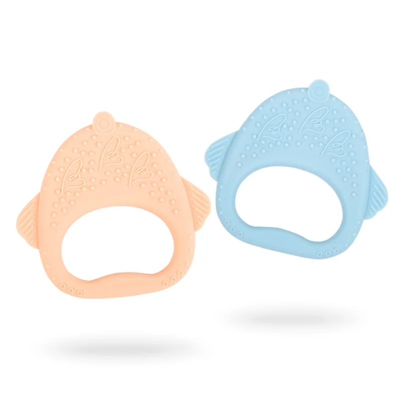 

Food Grade Baby Silicone Teethers BPA Free Teething Toy Rodent Animal Cat Fish Baby Ring Teether Silicone Beads DIY Chain Kids
