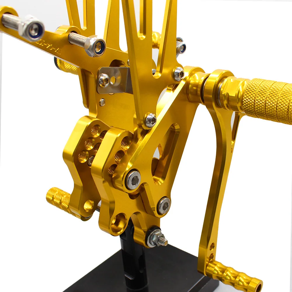 

For KAWASAKI ZX10R ZX 10R 2004-2005 Aluminum Adjustable Motorcycle Rearset Footrest Footpeg Rear Set Footrest Foot Peg