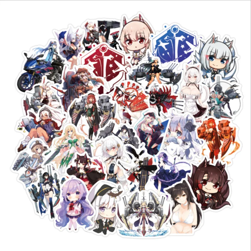 

10/30/50PCS Anime Mech Girl Sticker PVC Graffiti Sticker Water Cup Luggage Guitar Car Decoration Toy Wholesale