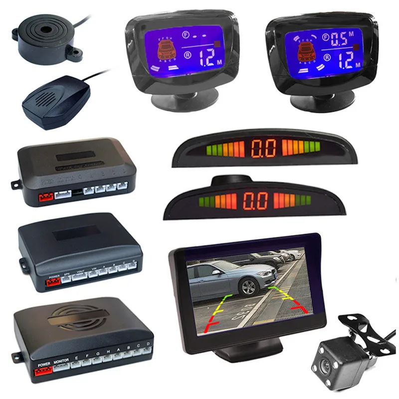 Новый стиль 4 парковочных датчика автомобильная ЖК камера заднего вида 2 5