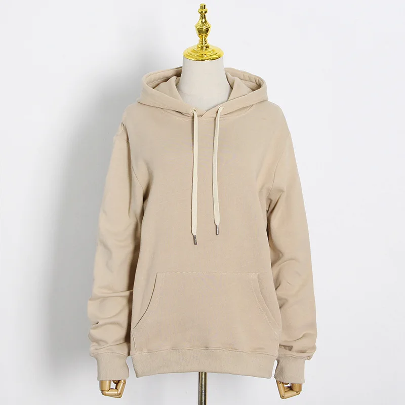 

Zoulv 2021 Spring Fashion Solid Color Ladies Plus Size Hoodies Casual High Street Sports Hoodie Loose Drawstring Pocket Clothes