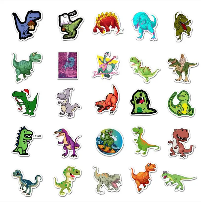 50 шт./пакет наклейки с картинками динозавров игрушки для детей ноутбука