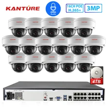 Система видеонаблюдения KANTURE H.265 + CCTV 16CH 5MP POE NVR Audio 3MP IP66