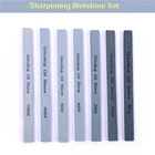 7 шт. 80 #150 #240 #400 #600 #800 #1000 # зернистость точильный камень для ножей точильный камень зеленый силиконовый карбидный масляный камень