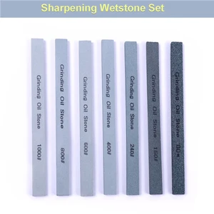 7 шт. 80 #150 #240 #400 #600 #800 #1000 # зернистость точильный камень для ножей точильный камень зеленый силиконовый карбидный масляный камень