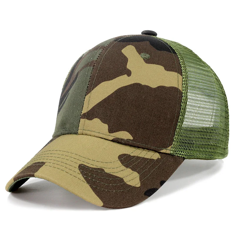 

2020 Limited Camouflage Breathable Net Baseball Cap Male And Female Outdoor Leaf Truck Duck Tongue Sunshade